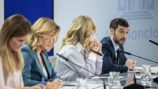 El ministro de Derechos Sociales, Consumo y Agenda 2030, Pablo Bustinduy, durante la rueda de prensa tras el Consejo de Ministros.
