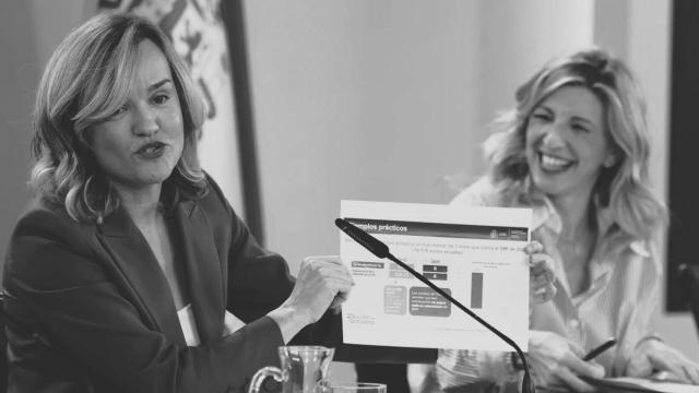Pilar Alegría y Yolanda Díaz, este martes en La Moncloa.