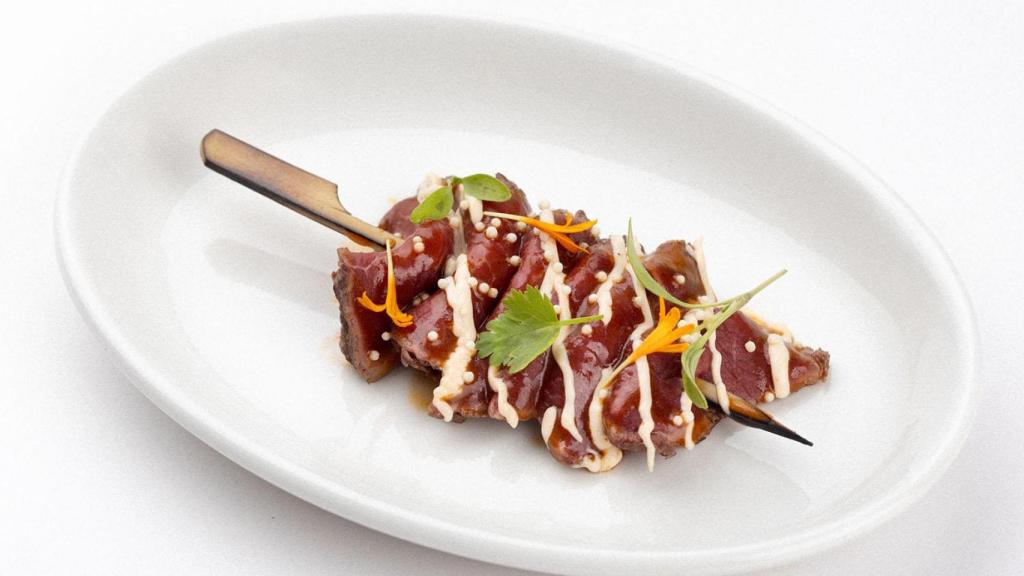 Yakitori de vaca (O Testo).