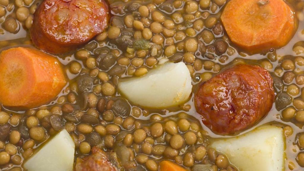 Lentejas con chorizo.