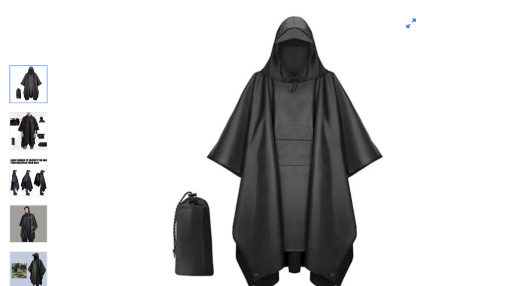 Poncho de lluvia multifuncional.