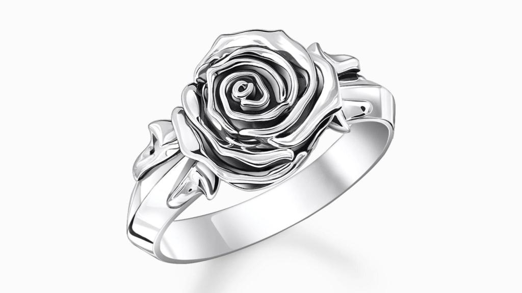 Anillo Midnight Rose Plata de Thomas Sabo.