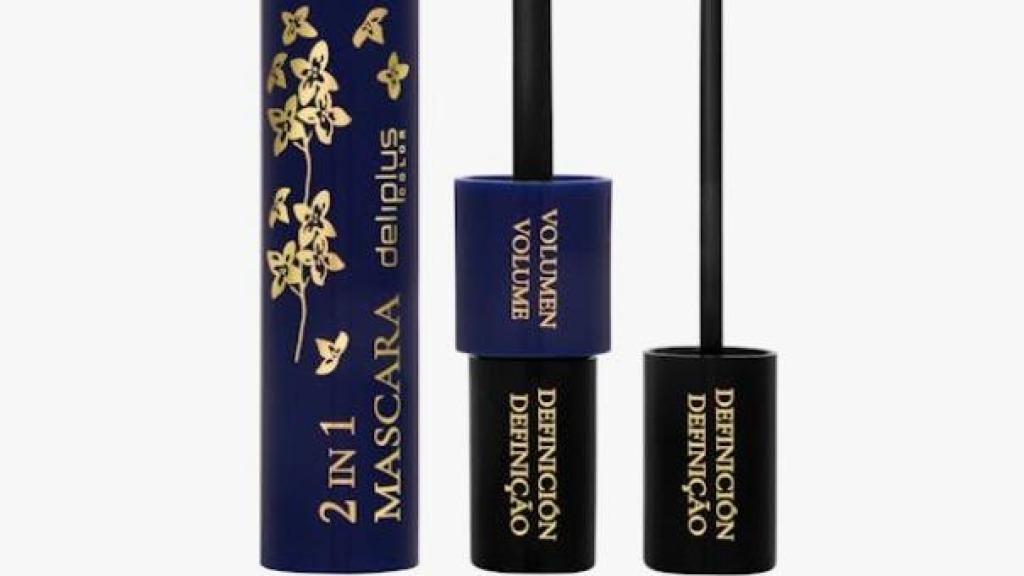 La máscara de pestañas 2 en 1 volumen y definición Silence Deliplus negro.