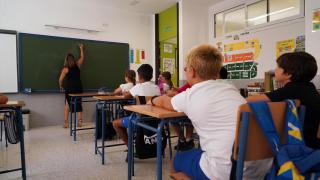 Un aula de primaria de un centro público. Europa Press / Álex Zea