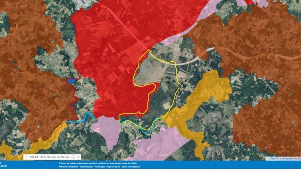 Mapa de la estrategia de la infraestructura verde de la Xunta aportado por SGHN