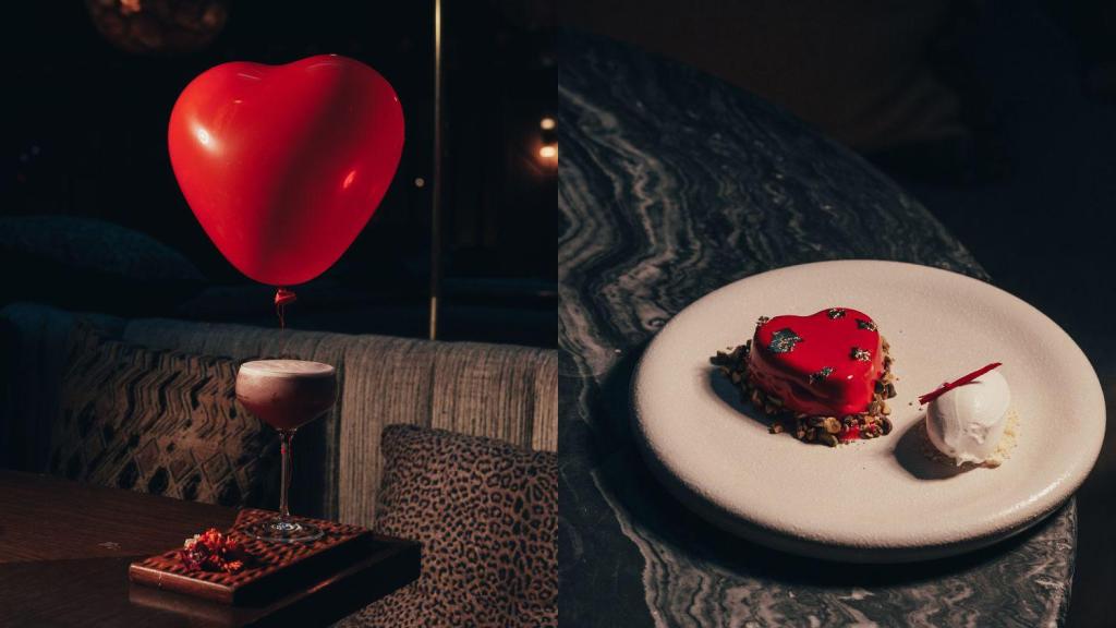 Cóctel Amor Oculto y postre Corazón, por SLVJ.