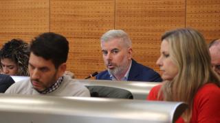 El concejal Pablo Quintana durante su intervención.