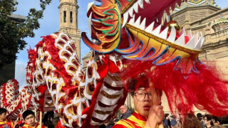 Las calles de Zaragoza, durante la celebración del año nuevo chino.