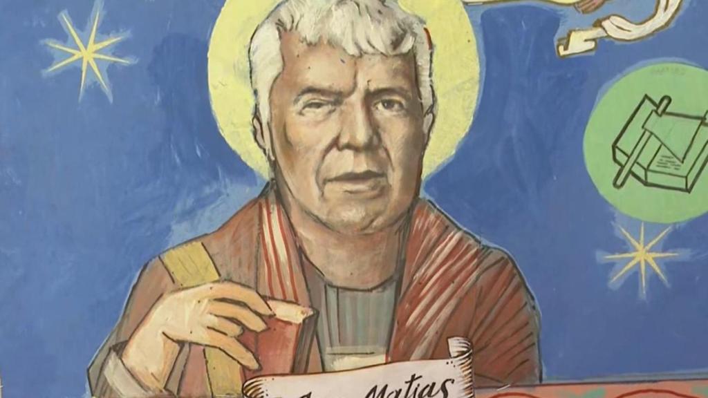 Eduardo Lacasta, el polémico empresario que se hizo pintar como San Matías.