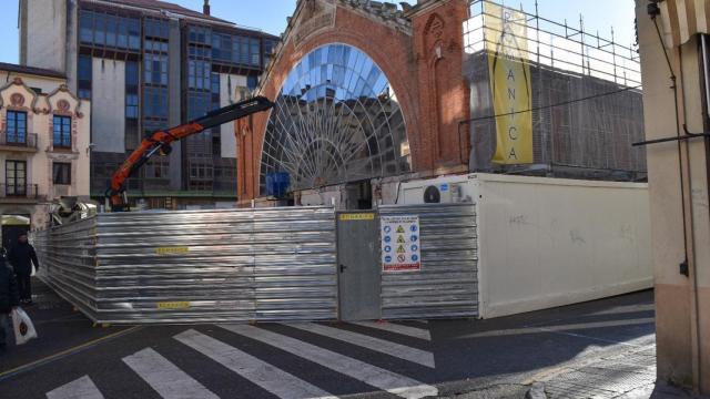 Imagen de la obra del Mercado de Abastos de Zamora