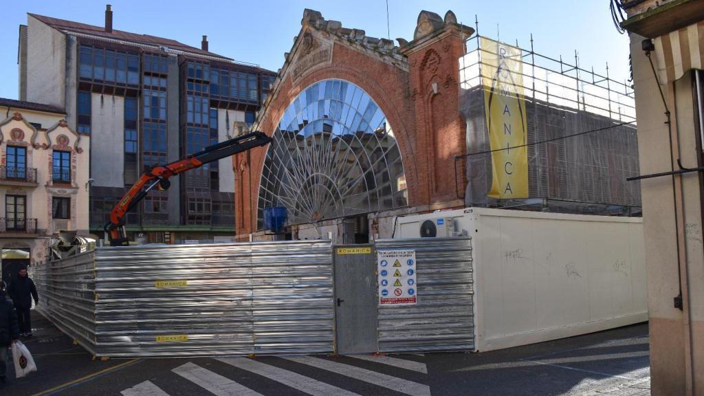 Imagen de la obra del Mercado de Abastos de Zamora