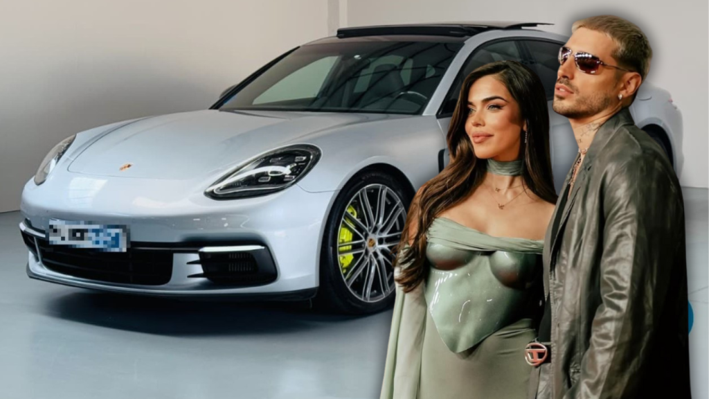 Violeta Mangriñán y Fabio con su coche nuevo.