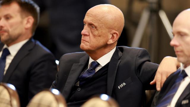 Pierluigi Collina, en un congreso de fútbol