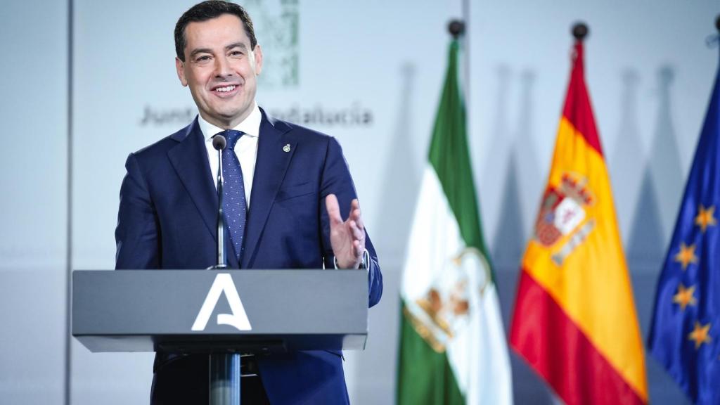 Juanma Moreno, este miércoles en San Telmo.