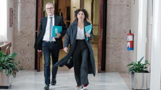 Los diputados de Junts Josep María Cruset y Pilar Calvo, esta semana en el Congreso.