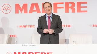 Antonio Huertas, presidente de Mapfre, en la presentación de los resultados de 2024 de la aseguradora.