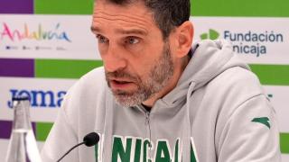 Ibon Navarro en la rueda de prensa previa a la Copa del Rey