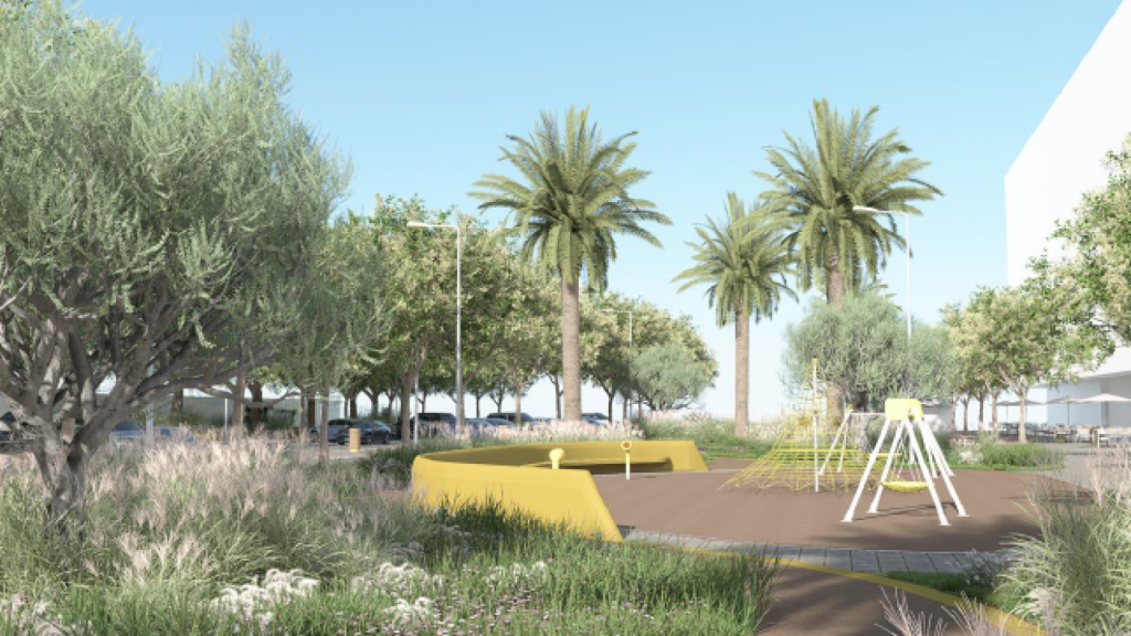 Operación de renaturalización del barrio de Huelin, en Málaga.