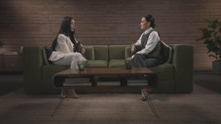 Aurah Ruiz y Cruz Sánchez de Lara, en un momento de la entrevista.