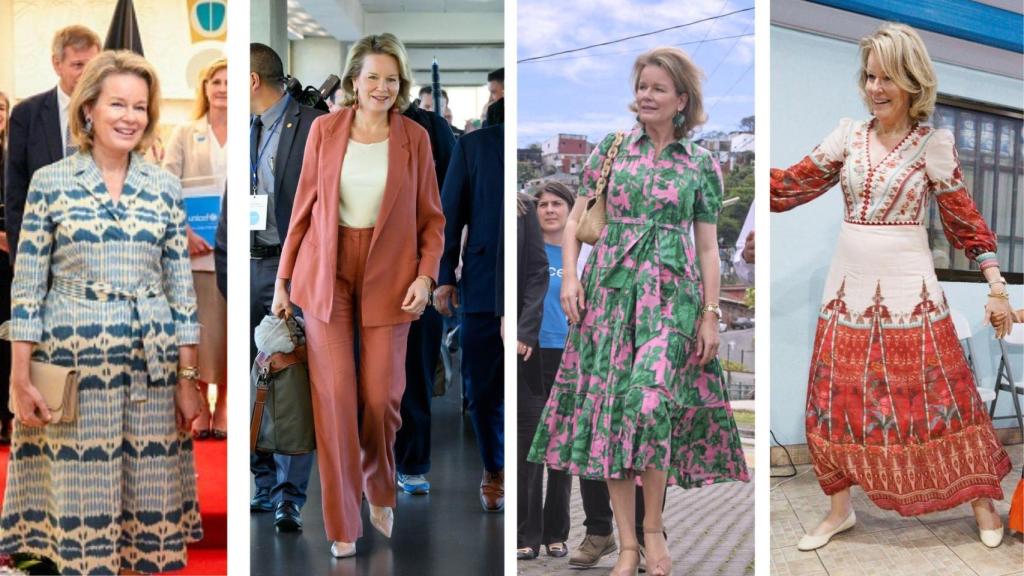 Los cuatro looks de Matilde de Bélgica en su viaje.