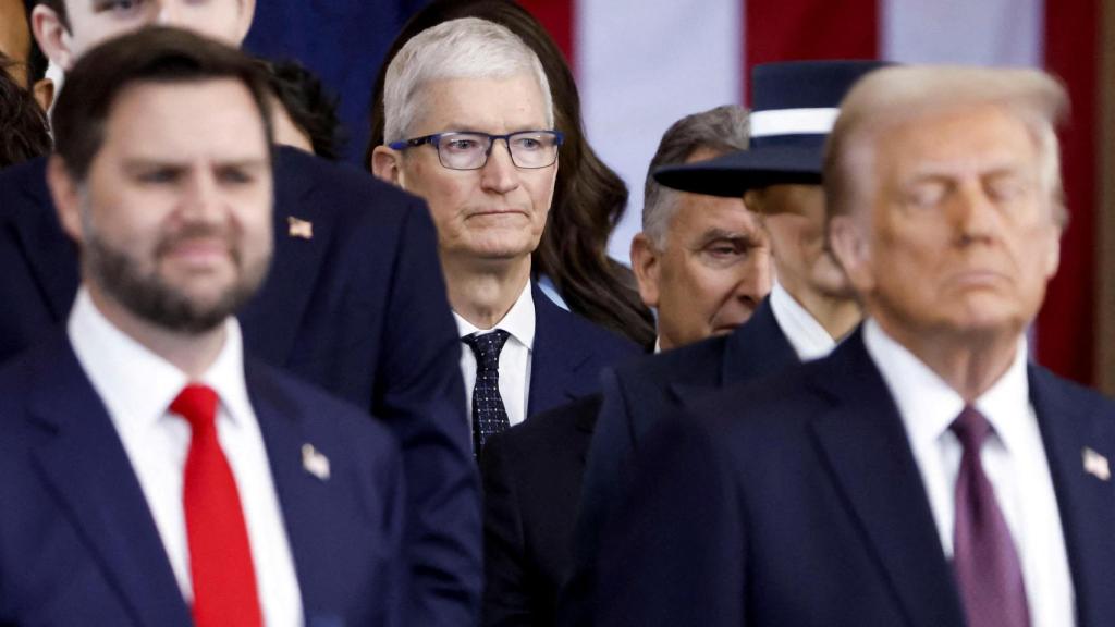 Tim Cook en la toma de posesión de Donald Trump en 2025
