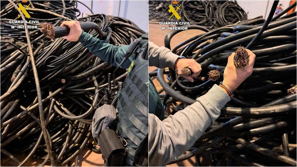 Cobre incautado por la Guardia Civil de A Coruña