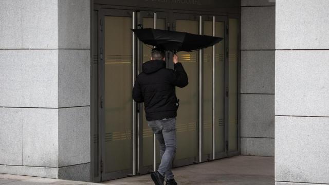 El guía turístico de Sevilla condenado, a su llegada a la Audiencia Nacional.