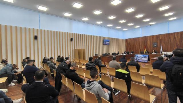 Vista general de la macrosala de la Ciudad de la Justicia de Vigo, en el juicio del Karar.