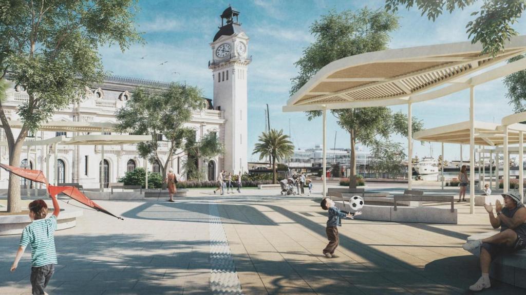 Render del nuevo entorno de la Marina de Valencia. EE