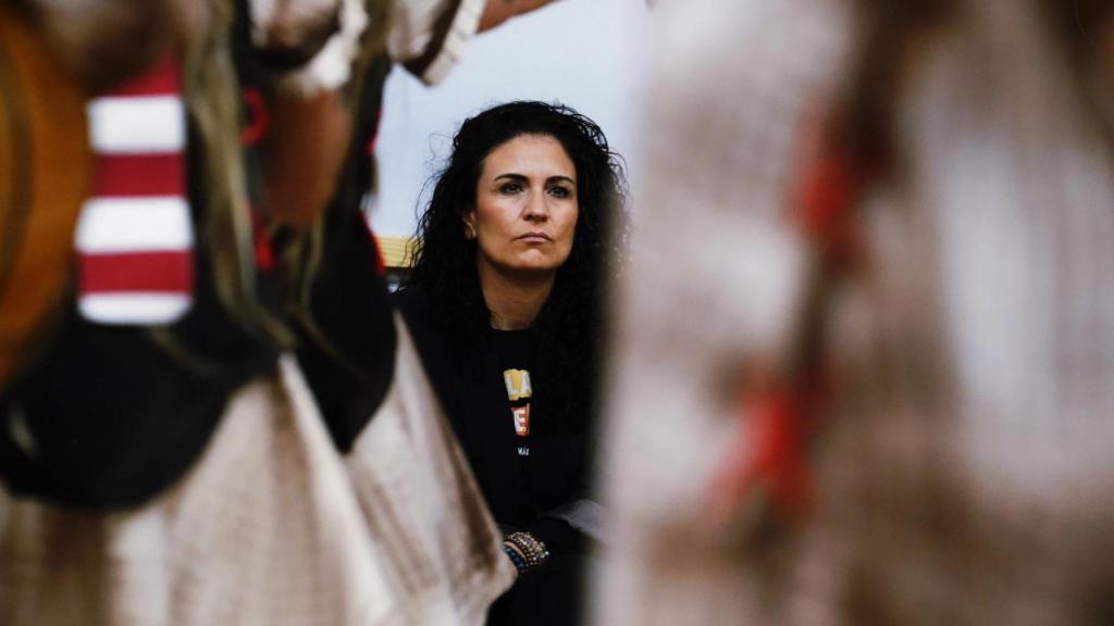 Pepa, en camerinos, nerviosa.