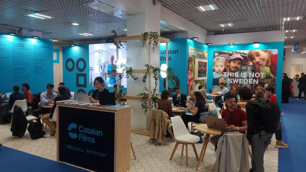Stand de Catalan Films en el MIPTV de Cannes. Foto: Catalan Films