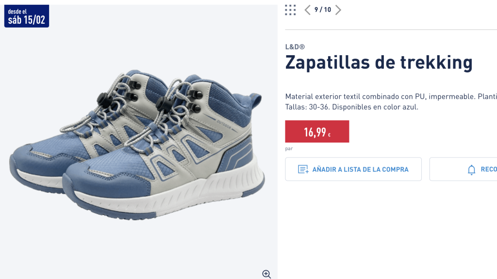 Zapatillas de trekking.