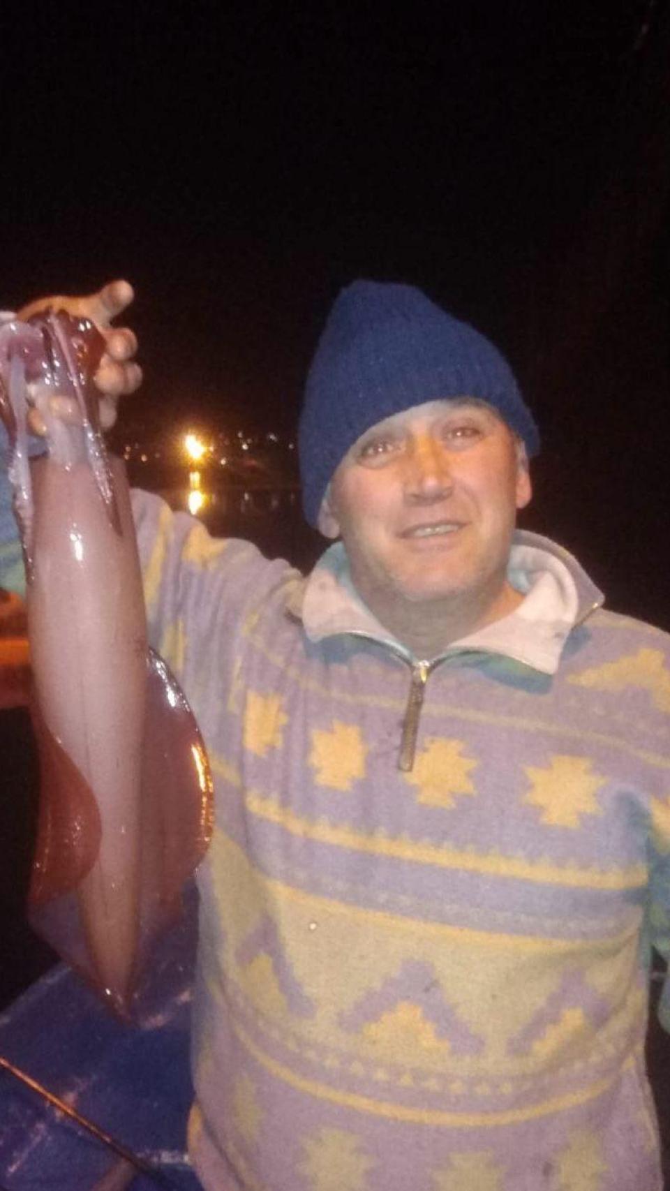 José Ángel Ríos en su anterior trabajo de mariscador.