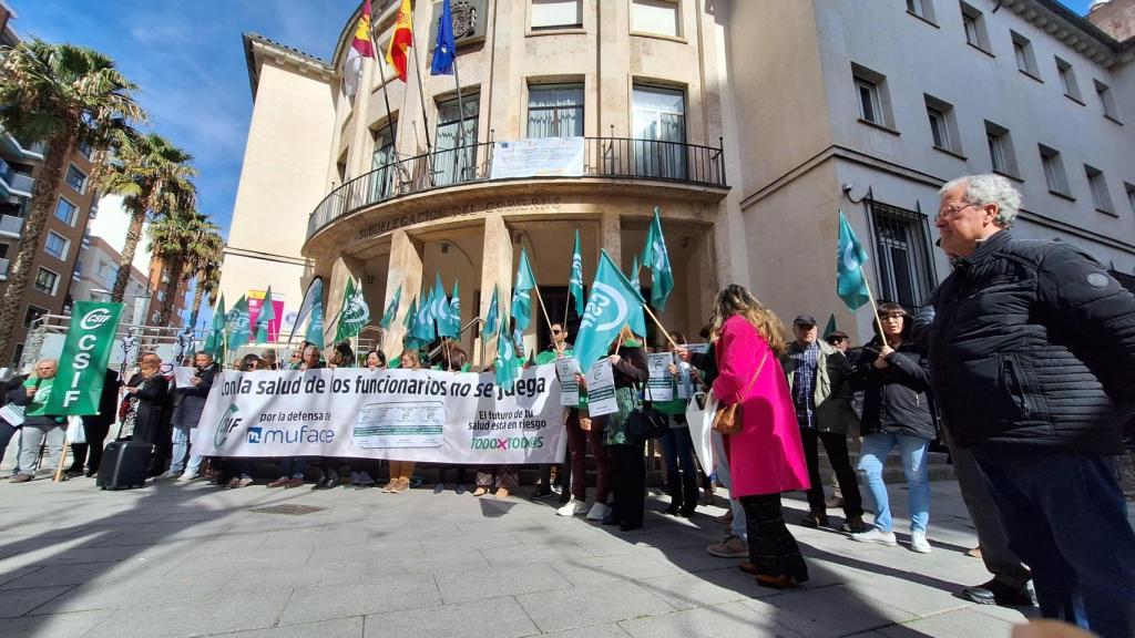 Protesta en Ciudad Real. Foto: CSIF.