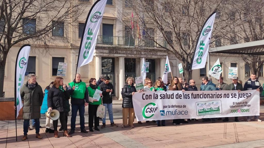Protesta en Cuenca. Foto: CSIF.