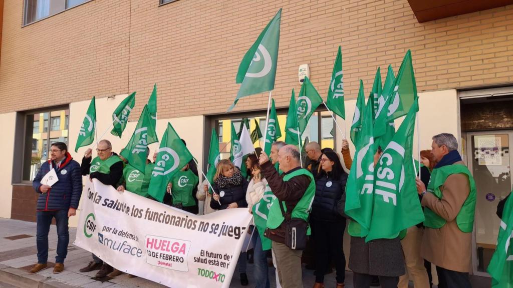 Protesta en Guadalajara. Foto: CSIF.