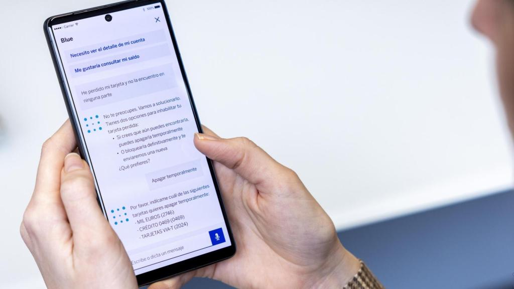 Blue, el asistente convesacional de BBVA.