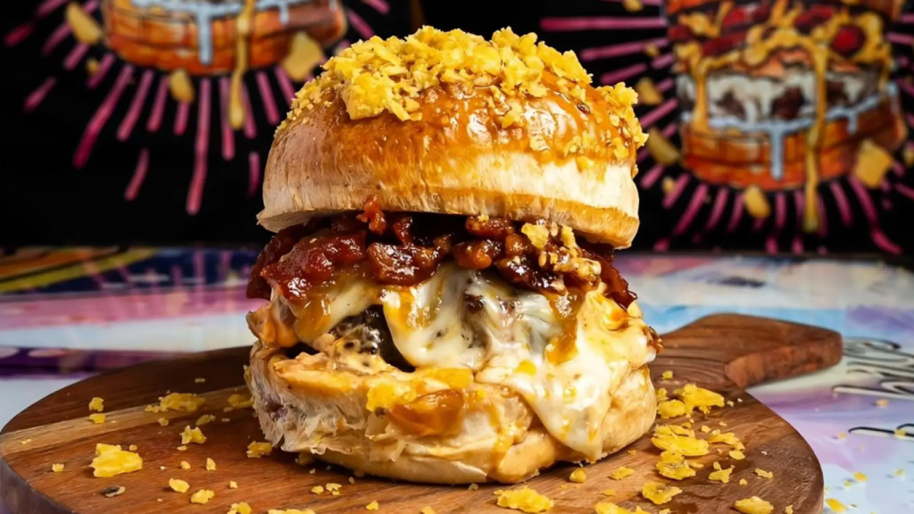 La hamburguesa 'La orgásmica' del restaurante alicantino The Vicbros Burger.