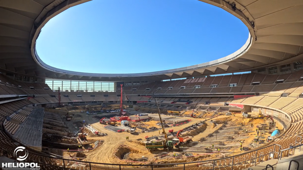 Las obras realizadas en el Estadio La Cartuja.