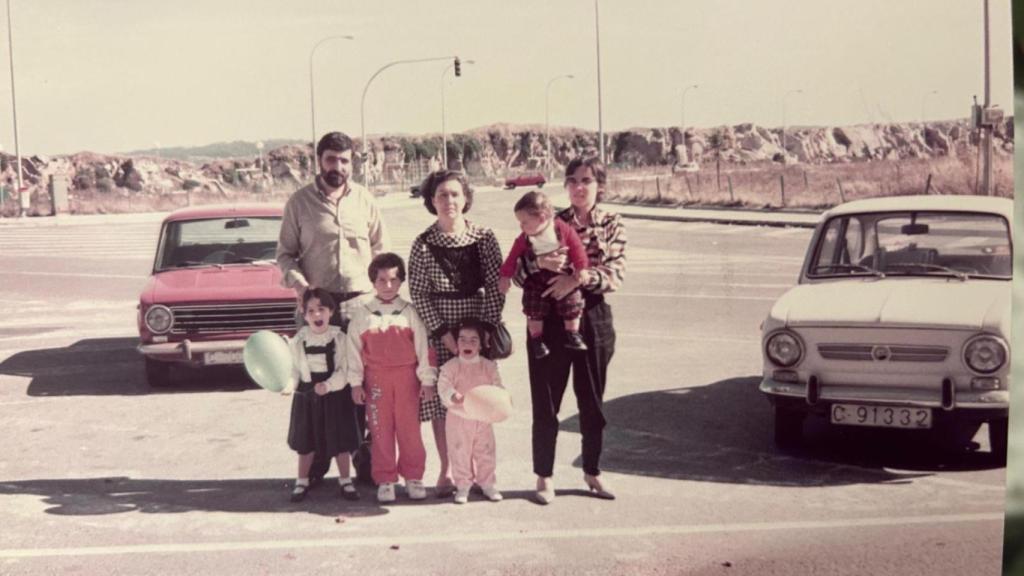 Foto antigua de la familia en los 80 en Adormideras.