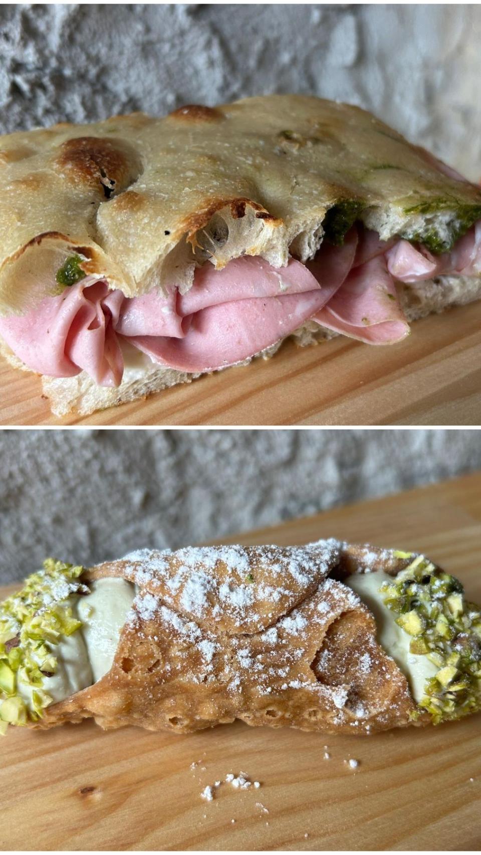 Especialidades de Focacceria da Elba.