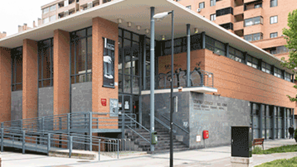 Exterior del centro cívico afectado.