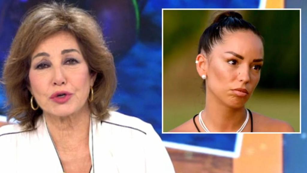 Ana Rosa Quintana y Anita, de 'La isla de las tentaciones', en un fotomontaje de BLUPER.