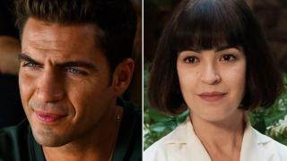 Los actores Maxi Iglesias y Verónica Sánchez, en un fotomontaje de BLUPER.