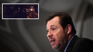 El ministro de Transportes y Movilidad Sostenible, Óscar Puente (Europa Press), y, en el recuadro, nuevos detalles de la estación de trenes de Valladolid