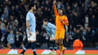 Bellingham celebra su gol en el descuento contra el Manchester City