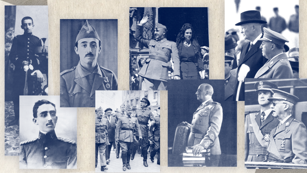 Estampas de Francisco Franco a lo largo de sus 82 años de vida. Diseño: Rubén Vique