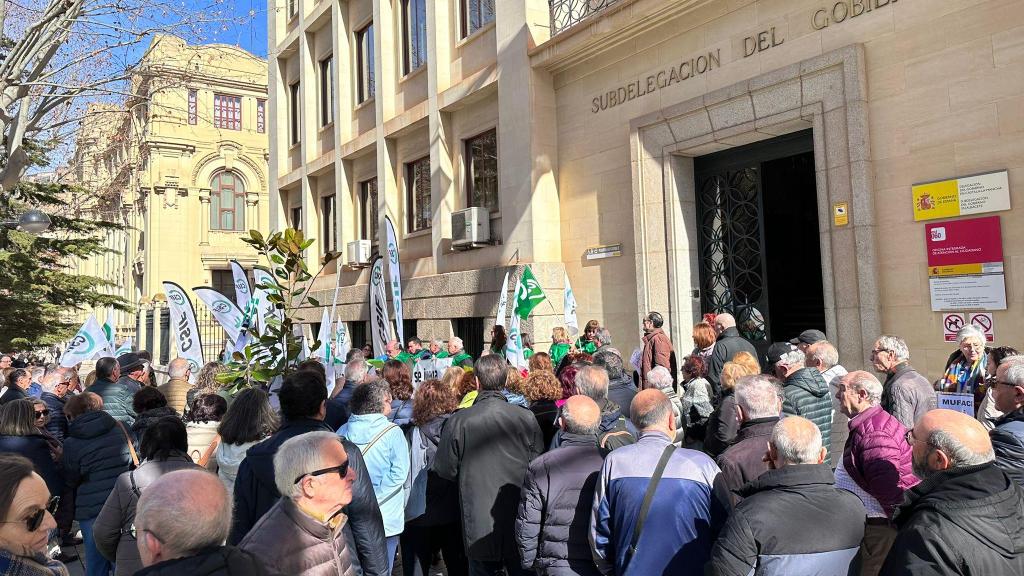 Protesta en Albacete. Foto: CSIF.