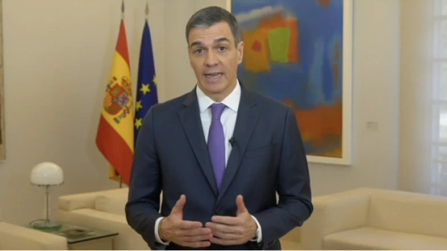 El presidente del Gobierno, Pedro Sánchez, interviene en un foro sobre Justicia fiscal y solidaridad.