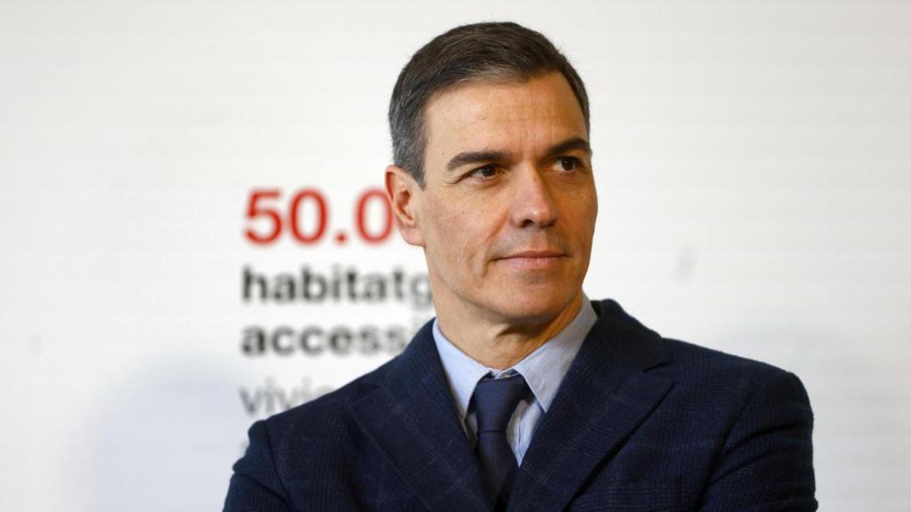 El presidente del Gobierno, Pedro Sánchez, este jueves en Sant Boi de Llobregat.